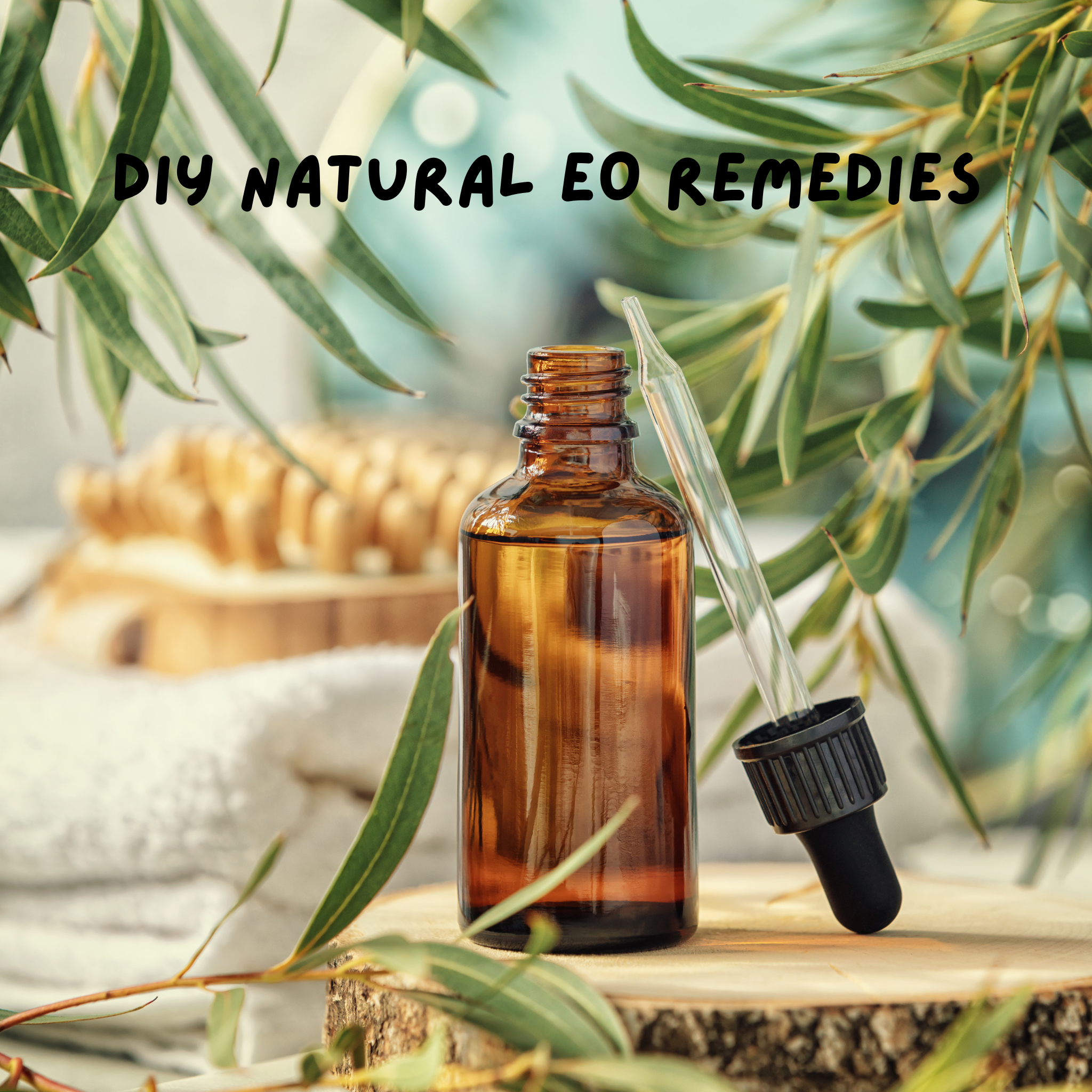 essential oil bottle with dropper for DIY recipes