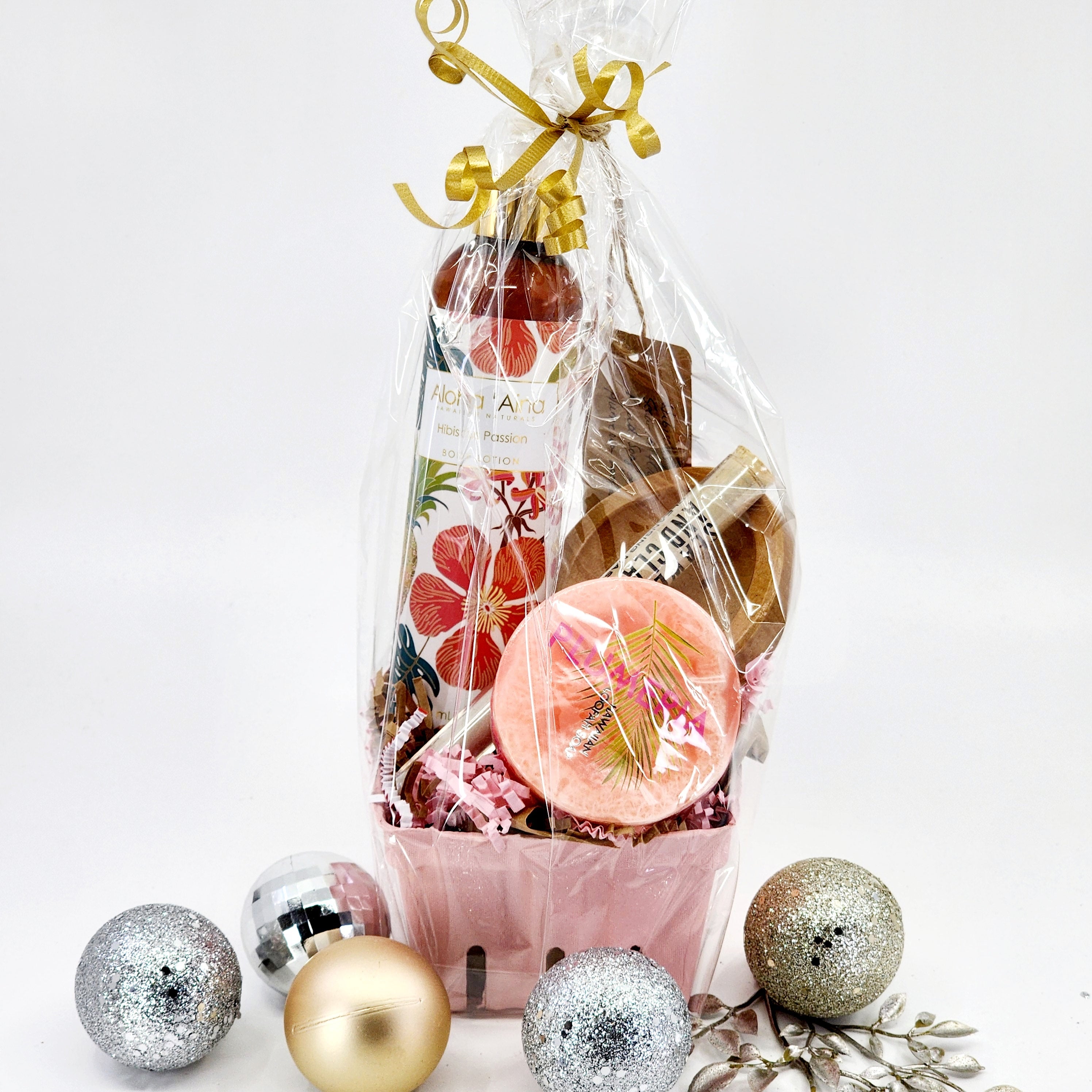Gift Basket with lotion, soap, soap dish, face mask | Mockingbird Apothecary