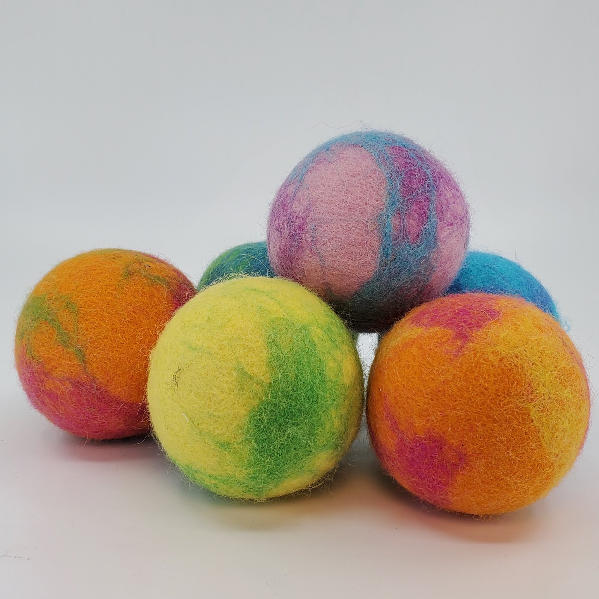 Organic New Zealand Wool Dryer Balls Tie Dye Galaxy - The Mockingbird Apothecary & General Store