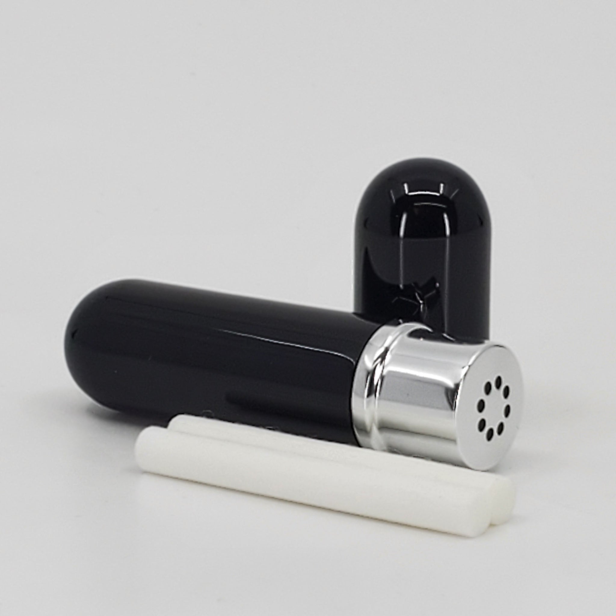 Refillable Silver Aluminum Inhaler - The Mockingbird Apothecary & General Store