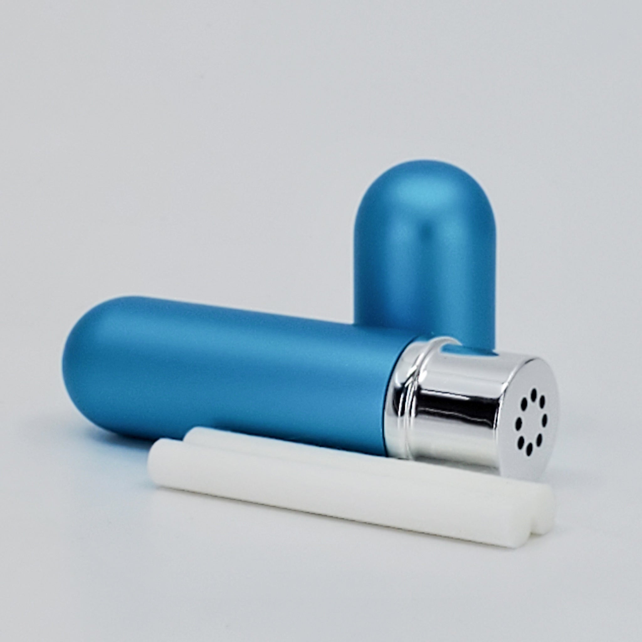 Refillable Silver Aluminum Inhaler - The Mockingbird Apothecary & General Store