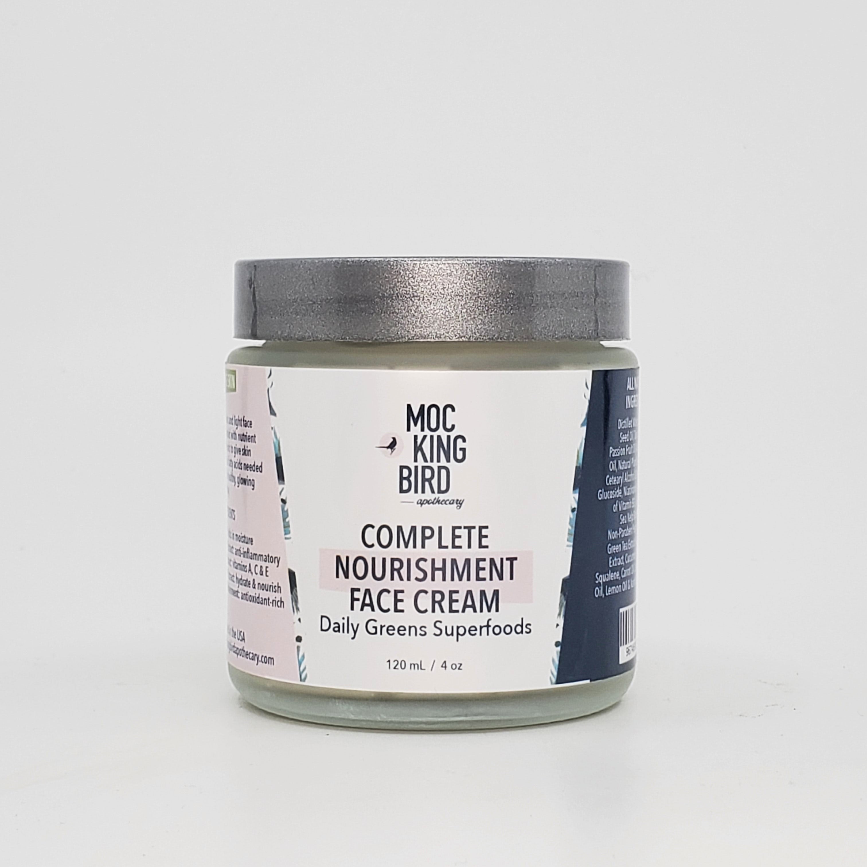 Complete Nourishment Face Cream Daily Greens Superfoods - The Mockingbird Apothecary & General Store