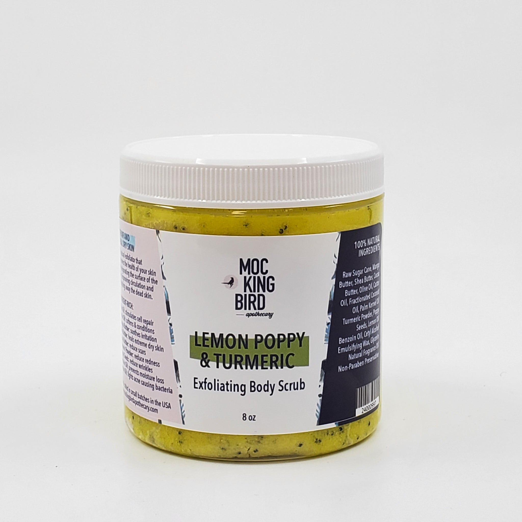 Lemon, Poppy & Turmeric Body Scrub - The Mockingbird Apothecary & General Store