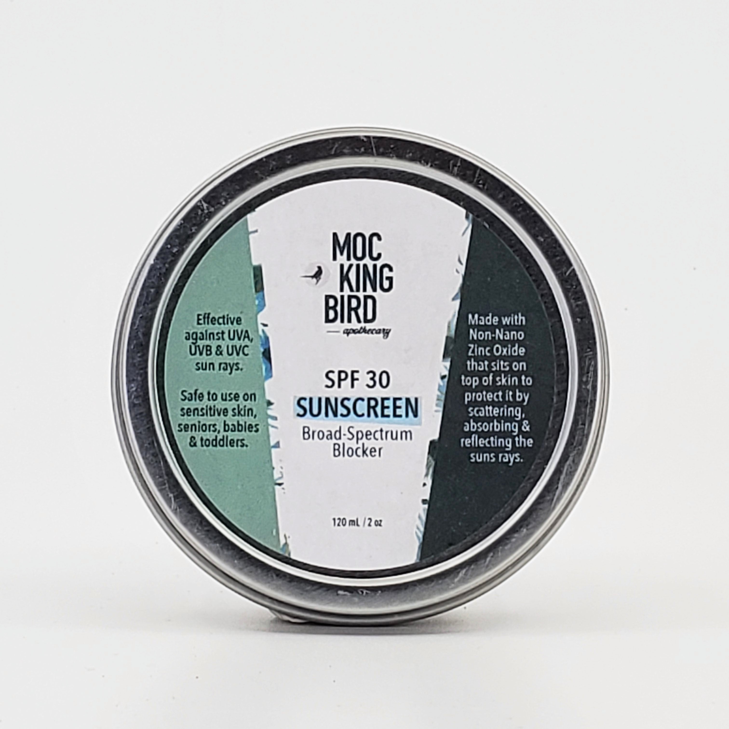 Non-Nano Zinc Oxide SPF 30 Sunscreen - The Mockingbird Apothecary & General Store