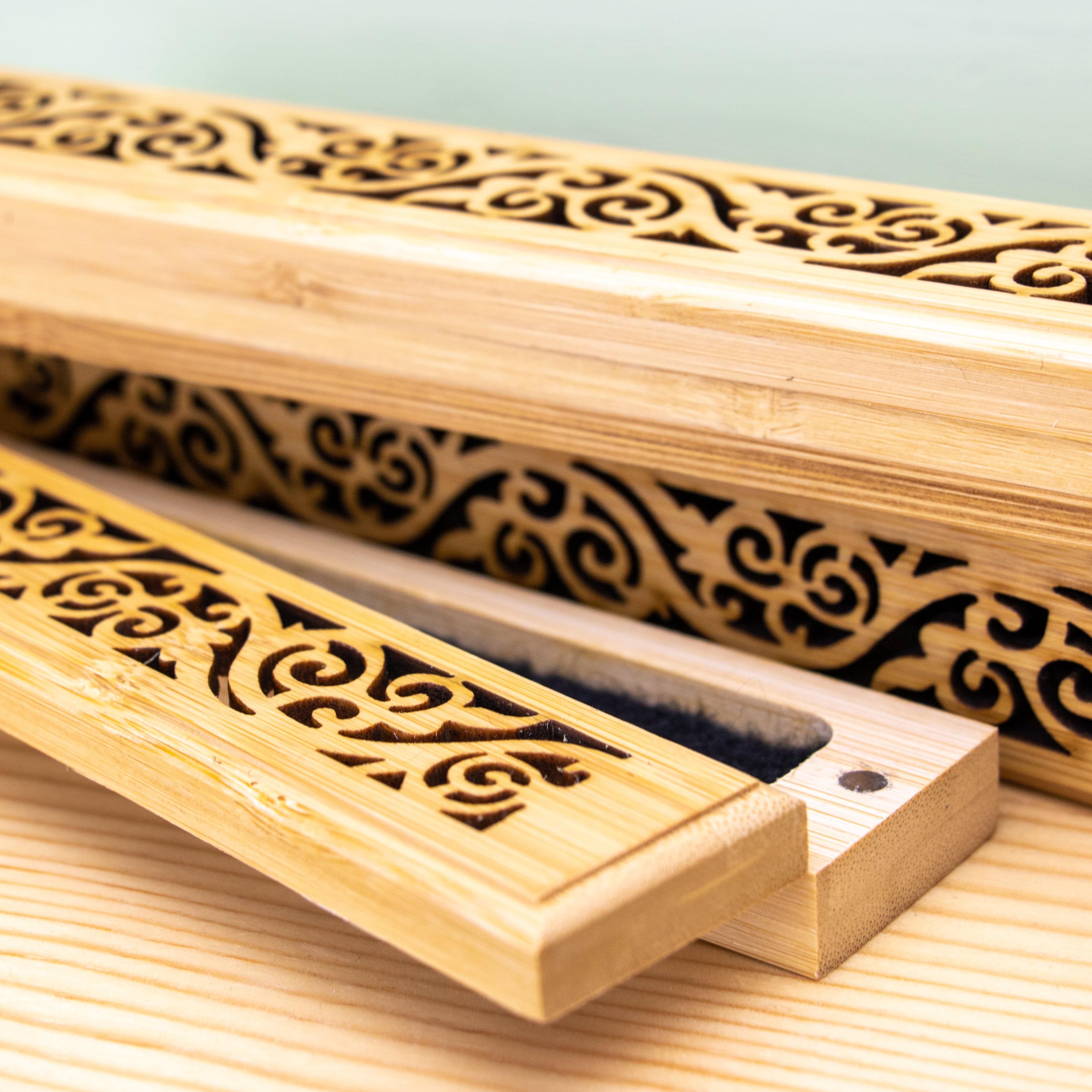 Wood Scroll Incense Burner - The Mockingbird Apothecary & General Store