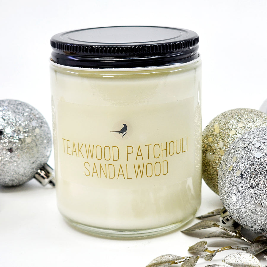Teakwood, Patchouli & Sandalwood Soy Wax Candle