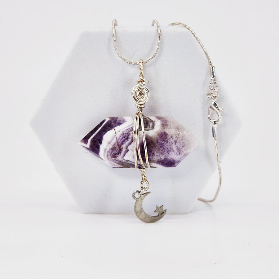 Amethyst Point Pendant Handcrafted Necklace