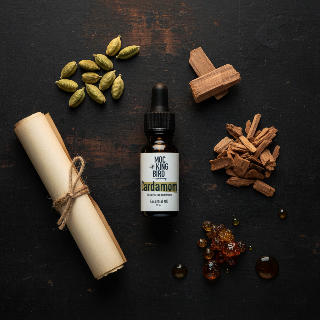 Cardamom Perfumery Flat Lay