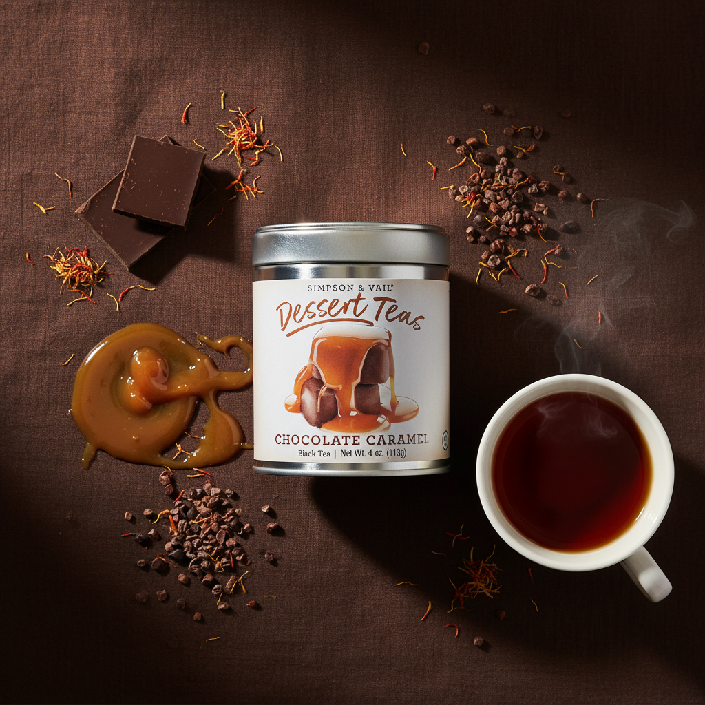 Chocolate Caramel Flat Lay