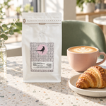 Colombia coffee in a bright modern café scene