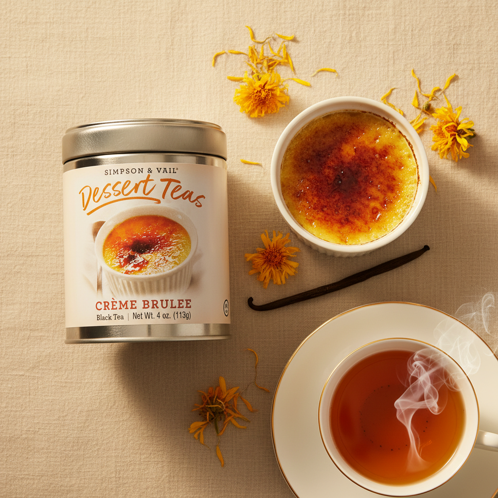 Crème Brulee Flat Lay