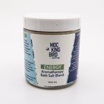 Jar of MocKingBird Aromatherapy Bath Salt Blend on a white background