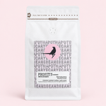 Frosty's Favorite coffee hero image on pale pink with a soft shadow