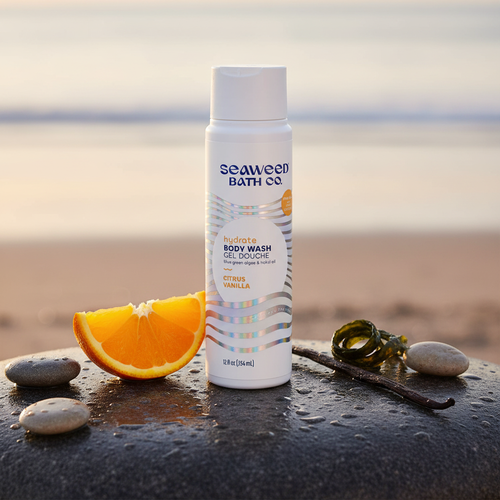 Hydrate Citrus Vanilla Body Wash – Moisture-Rich Seaweed Cleanser for Soft, Balanced Skin