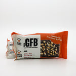 GFB gluten-free chocolate peanut butter bar packaging on a white background