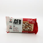 GFB cranberry toasted almond bar packaging on a white background