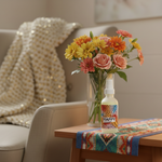 Happy Spray Table Runner & Flowers