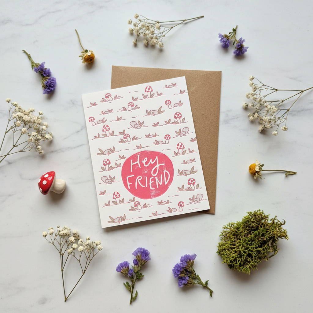 Hey Friend Card - Lifestyle