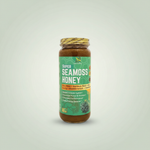 Herb To Body Super Sea Moss Honey jar on pale sage green background