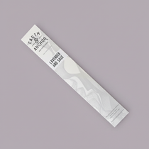 French Lavender & White Sage incense sleeve by Earth & Anchor on muted dusty lavender background