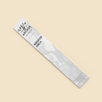 Madagascar Vanilla incense sleeve by Earth & Anchor on warm pale vanilla cream background