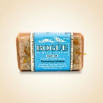 Calendula & Chamomile Goat Milk Bar Soap No.23 – hero product shot on warm amber background