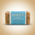 Colloidal Oatmeal & Calendula Goat Milk Bar Soap – hero product shot on warm amber background