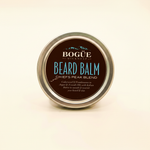 Bogüe Milk Soap Chief's Peak Beard Balm – hero on soft warm amber background