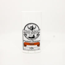white container with label of brand Sassy Alpaca Magesium deodorant Frank
