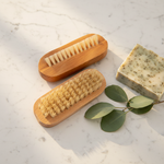 Natural Wood Nail Brush - Lifestyle Both Bristles