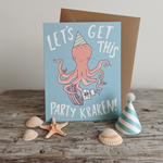 Party Kraken Birthday Card - Lifestyle