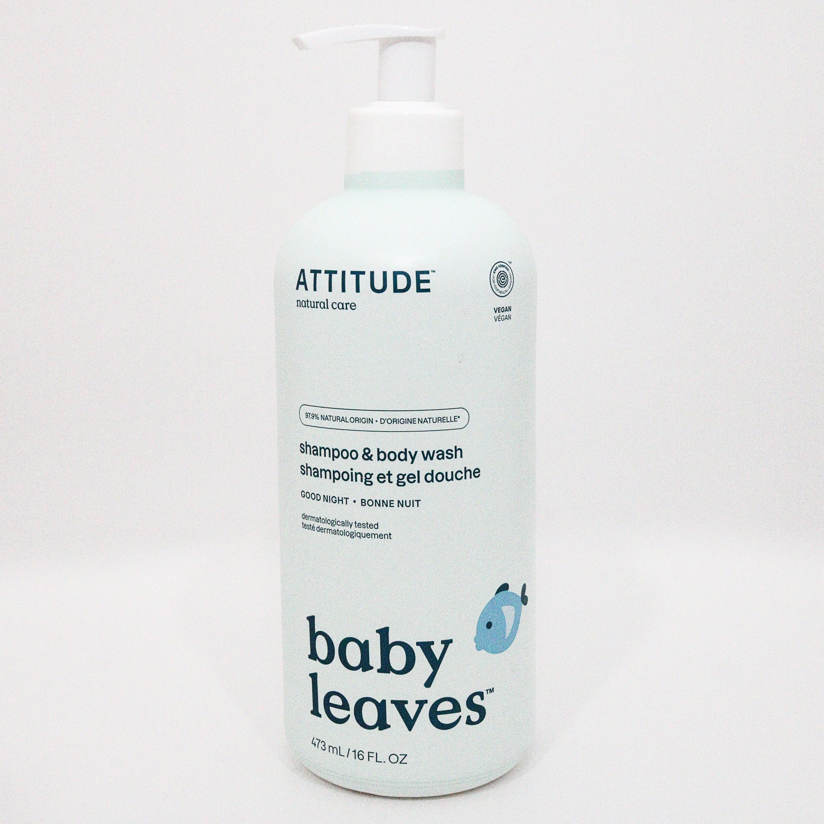 baby shampoo and body wash "good night" attitude brand