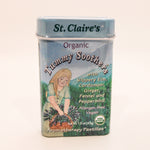 St. Claire's Organic Tummy Soother tin on a white background