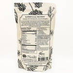 Superfood protein package with nutritional information on a white background