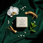 White Orchid Ginseng Flat Lay