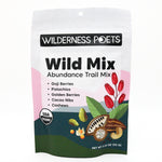 Packaging of Wilderness Poets Wild Mix Abundance Trail Mix on a white background