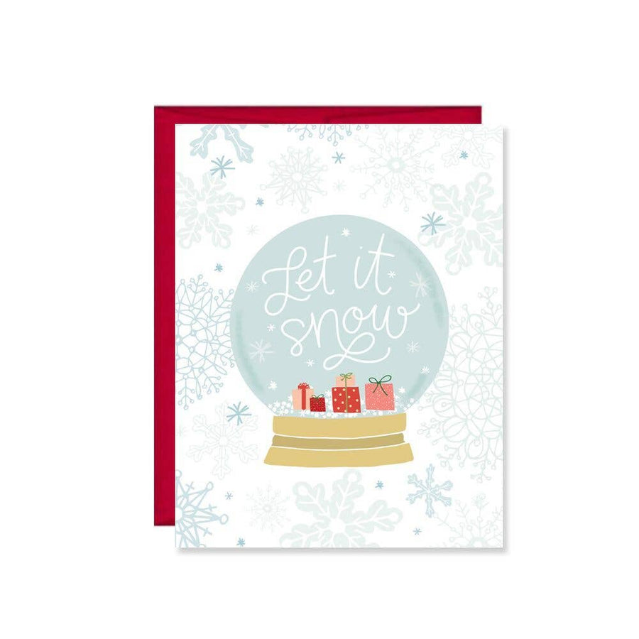 Let It Snow Globe Holiday Greeting Card