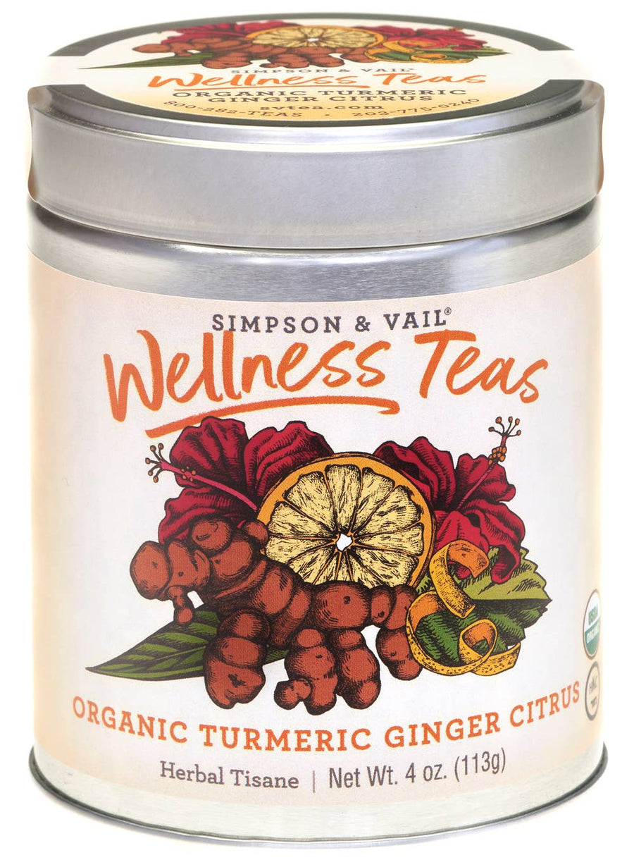 Turmeric Ginger Citrus Herbal Tisane Wellness Tea