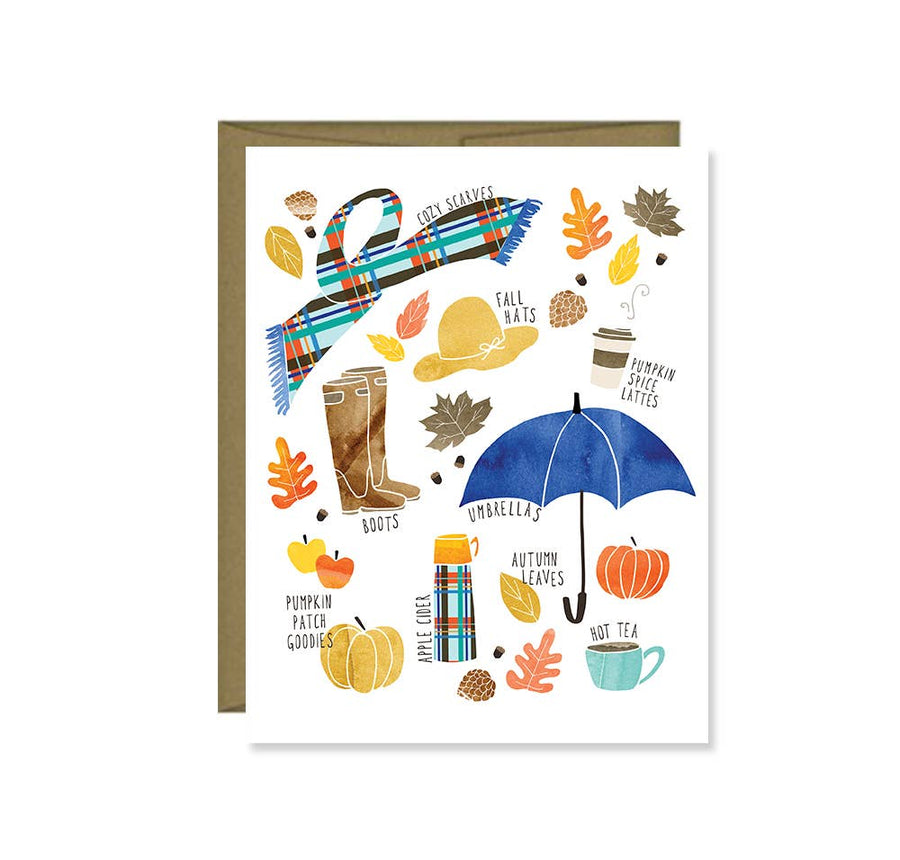 Fall Favorites Holiday Greeting Card