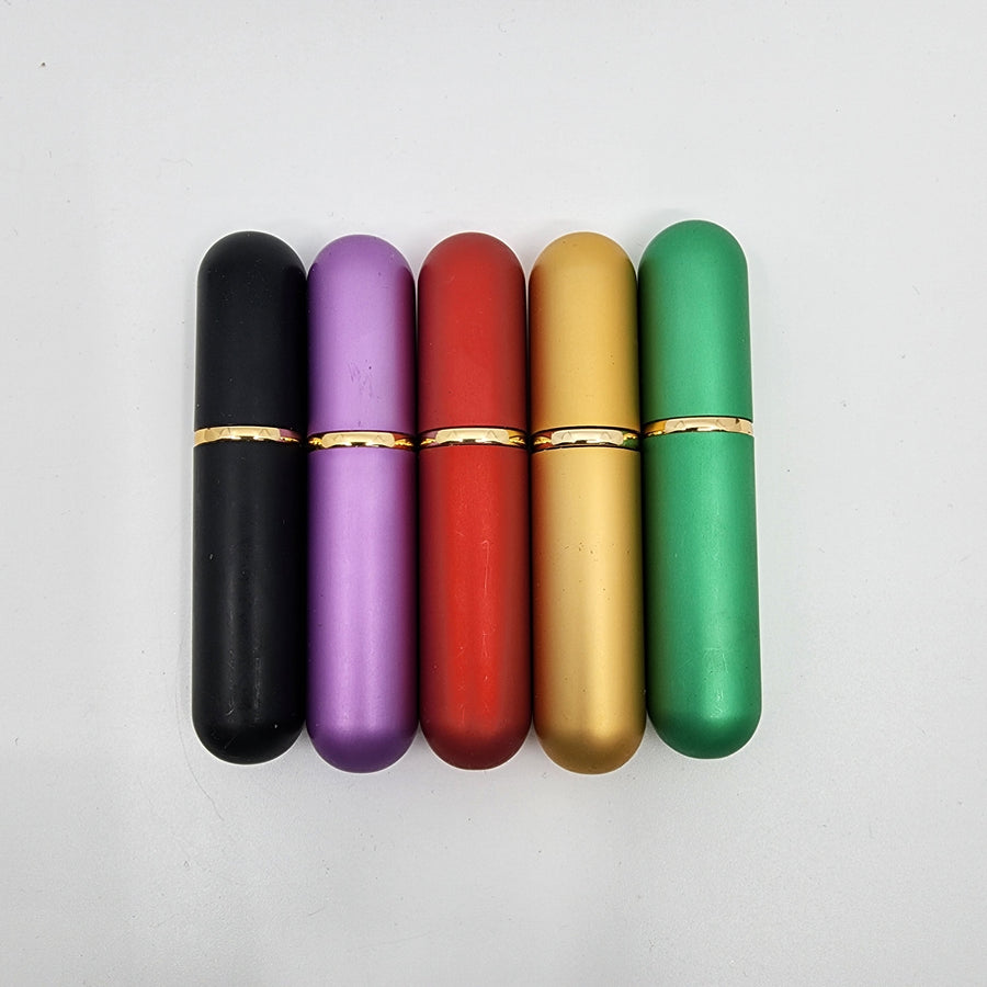 Refillable Aluminum Inhaler with Gold Band