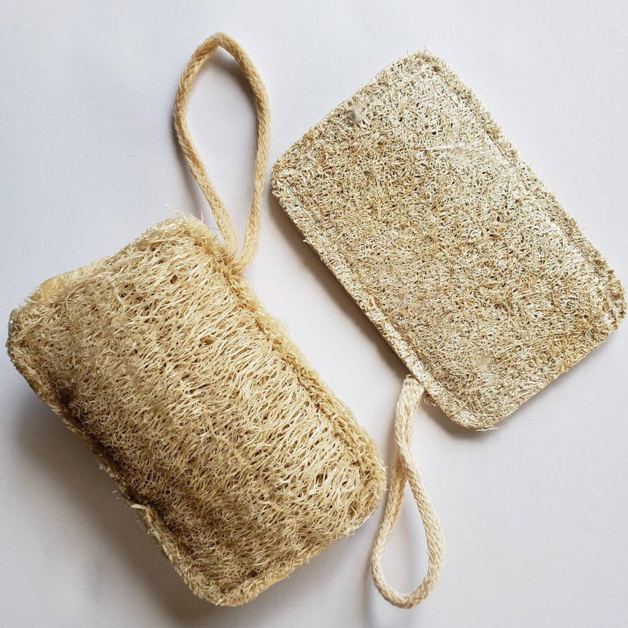 Natural Loofah Sponge on a String - The Mockingbird Apothecary & General Store