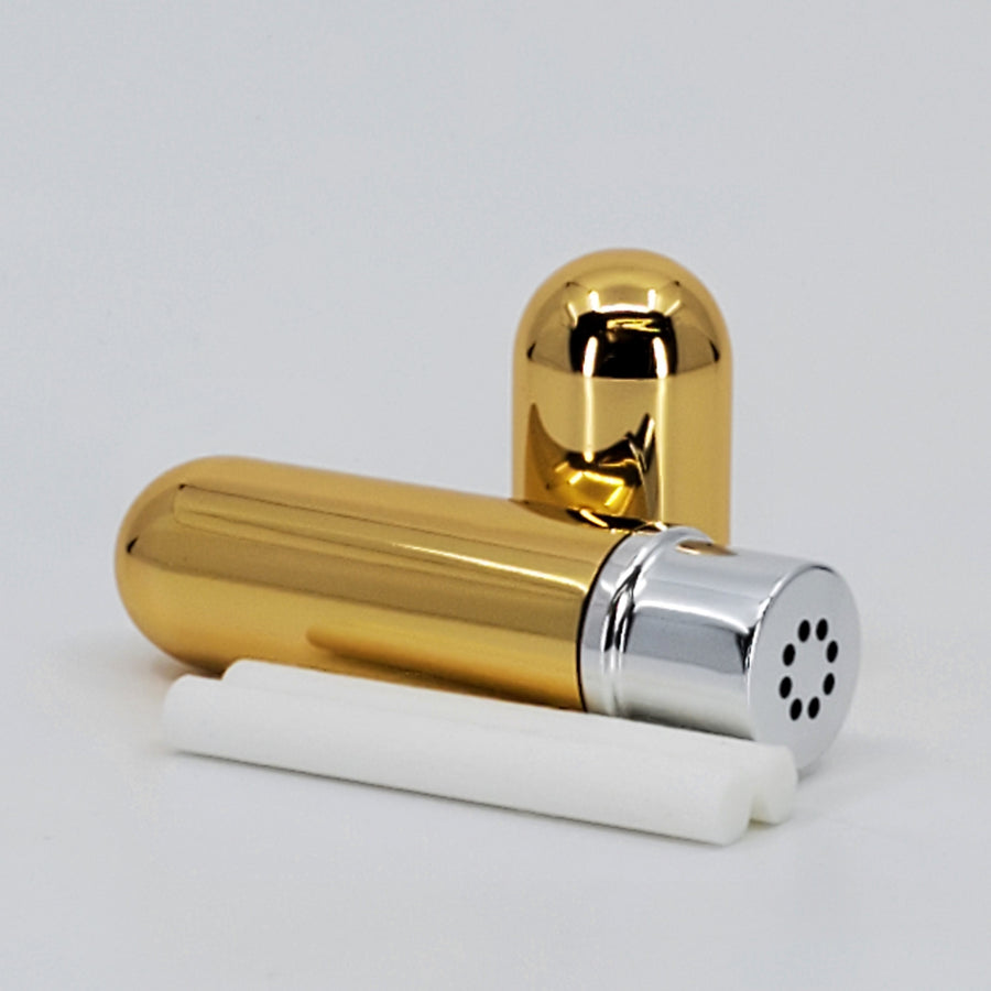 Refillable Silver Aluminum Inhaler - The Mockingbird Apothecary & General Store
