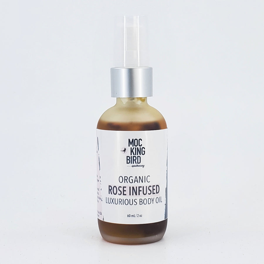 Organic Rose Infused Body Oil - The Mockingbird Apothecary & General Store