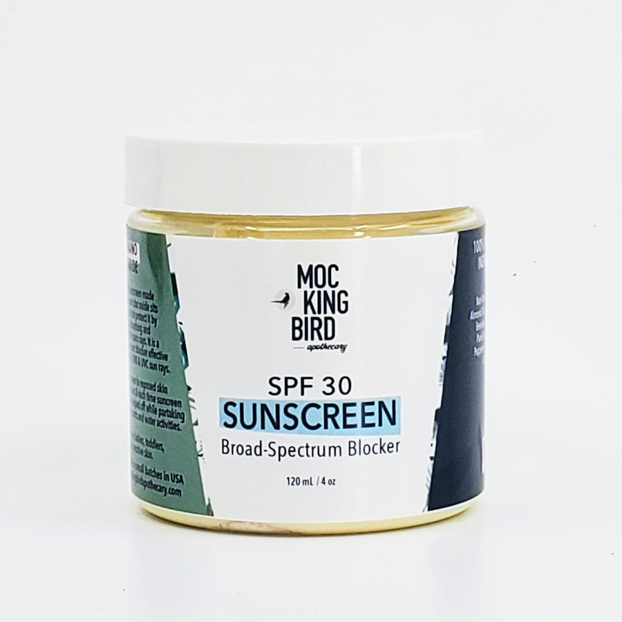 Non-Nano Zinc Oxide SPF 30 Sunscreen - The Mockingbird Apothecary & General Store