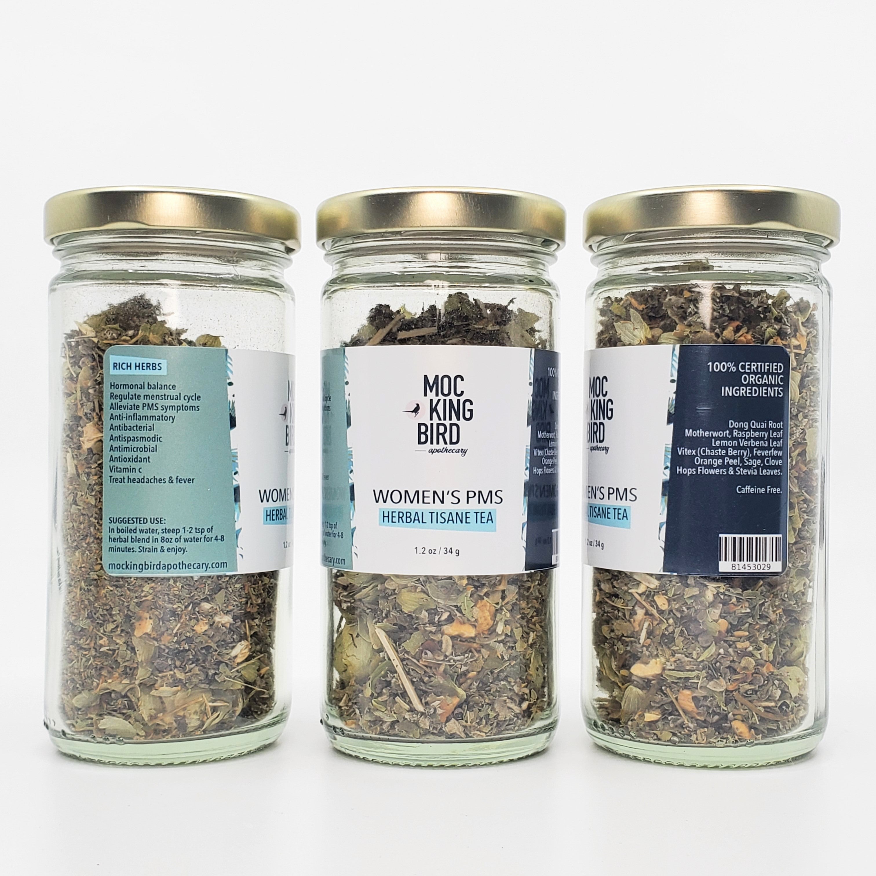 Women's PMS Herbal Tisane Tea - The Mockingbird Apothecary & General Store