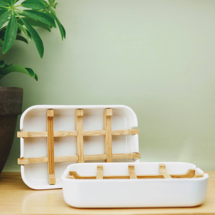 Compostable Bamboo Fiber Soap Dish - The Mockingbird Apothecary & General Store