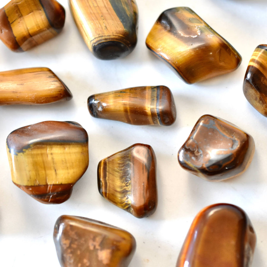 Tumbled Tiger's Eye Crystals - The Mockingbird Apothecary & General Store
