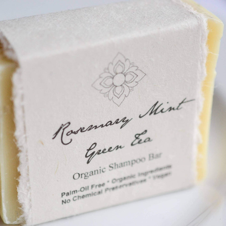 Rosemary Mint Green Tea Organic Shampoo Bar - The Mockingbird Apothecary & General Store